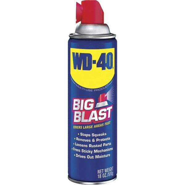 WD-40 - 18 oz Multi-Use Product with Big-Blast Spray - Liquid, Stop Squeaks, Removes & Protects, Loosens Rusted Parts, Free Sticky Mechanisms, Drives Out Moisture - Apex Tool & Supply