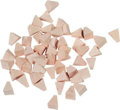 Raytech - 5 Lb/Cubic Ft Density, Plastic Carrier, Pyramid Shaped, Tumbling Media - Fine Cut for Fine Surface Finish, Wet Operation, 1/4" High x 1/4" Long Base - Apex Tool & Supply