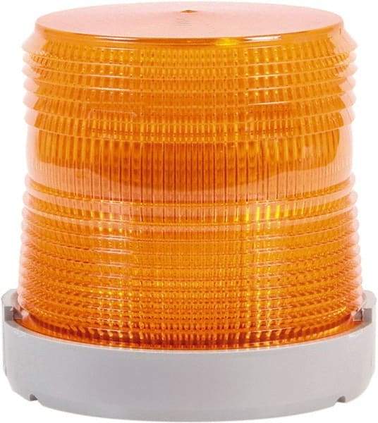 Edwards Signaling - 120 VAC, 4X NEMA Rated, LED, Amber, Flashing, Steady Light - 65 Flashes per min, 1/2 Inch Pipe, 4-9/32 Inch Diameter, 4-7/32 Inch High, Panel Mount, Pipe Mount - Apex Tool & Supply