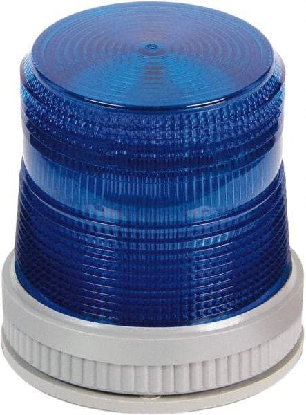 Edwards Signaling - 120 VAC, 4X NEMA Rated, LED, Green, Flashing, Steady Light - 65 Flashes per min, 3/4 Inch Pipe, 3-3/4 Inch Diameter, 4-3/4 Inch High, Panel Mount, Pipe Mount, Wall Mount - Apex Tool & Supply