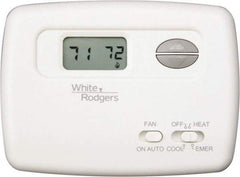 White-Rodgers - 45 to 90°F, 2 Heat, 1 Cool, Digital Nonprogrammable Heat Pump Thermostat - 20 to 30 Volts, Horizontal Mount, Hardwire Switch - Apex Tool & Supply