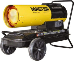 Master - 220,000 BTU Rating, Multi-Fuel Forced Air Heater - 5,500 Sq Ft Max Heating Area, 13 Gal Capacity, Fuel with Kerosene, Diesel & Fuel Oil - Apex Tool & Supply