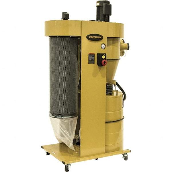 Powermatic - 0.3µm, 230 Volt Portable Dust Collector with Filter - 54-1/2" Long x 85-1/4" High, 8 CFM Air Flow - Apex Tool & Supply