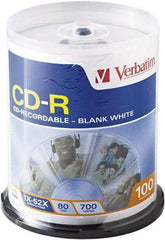 Verbatim - White CD-R Discs - Use with CD, DVD - Apex Tool & Supply