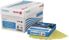 Xerox - 8-1/2" x 11" Yellow Colored Copy Paper - Use with Copiers, Printer, Fax Machines - Apex Tool & Supply