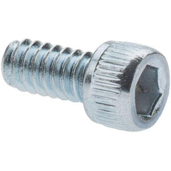 Value Collection - #5-40 UNC Hex Socket Drive, Socket Cap Screw - Alloy Steel, Zinc-Plated Finish, Fully Threaded, 1/2" Length Under Head - Apex Tool & Supply
