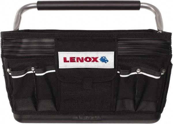 Lenox - 23 Pocket Black Ballistic Nylon Tool Bag - 19" Wide x 10" Deep x 12" High - Apex Tool & Supply