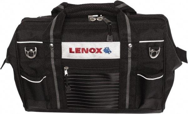 Lenox - 19 Pocket Black Ballistic Polyester Tool Bag - 16" Wide x 10-1/2" Deep x 10-1/2" High - Apex Tool & Supply