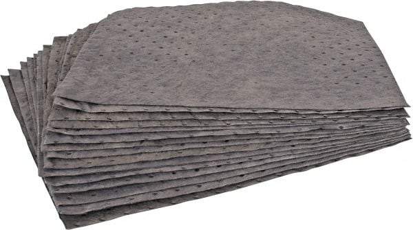 Brady SPC Sorbents - 34 Gal Capacity per Package, Universal Pad - 17" Long x 15" Wide, Gray, Polypropylene - Apex Tool & Supply
