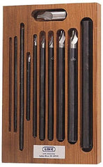 Link Industries - 11 Piece, #0 to 7, Radius Edge, High Speed Steel Combo Drill & Countersink Set - Single End - Apex Tool & Supply
