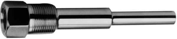 Alloy Engineering - 15 Inch Overall Length, 1 Inch Thread, Brass Standard Thermowell - 13-1/2 Inch Insertion Length - Apex Tool & Supply