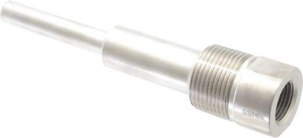Alloy Engineering - 6 Inch Overall Length, 1 Inch Thread, 304 Stainless Steel Standard Thermowell - 4-1/2 Inch Insertion Length - Apex Tool & Supply