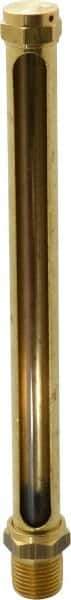 LDI Industries - 7-1/2 Inch Long Sight, 1/2 Inch Thread Size, Buna-N Seal Straight to Male Thread, Vented Oil-Level Indicators and Gauge - Apex Tool & Supply