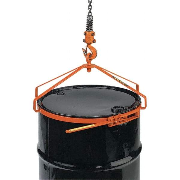 Wesco Industrial Products - 700 Lb Load Capacity, 55 Gal Drum Lifter - 23-1/2" Wide x 12-1/2" High, Steel Wheels - Apex Tool & Supply