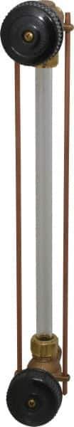 Conbraco - 400 psi Working Pressure, 200 Max psi, Bronze Liquid Level Gage Glass - 400°F Max Operating Temp, 1/2 Inch Thread, EPDM Seal - Apex Tool & Supply