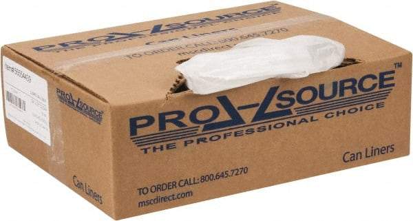 PRO-SOURCE - 0.6 mil Thick, Household/Office Trash Bags - 24" Wide x 31" High, Clear - Apex Tool & Supply