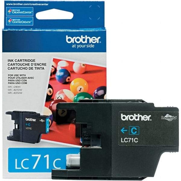 Brother - Cyan Ink Cartridge - Use with Brother MFC-J280W, J425W, J430W, J435W, J625DW, J825DW, J835DW - Apex Tool & Supply