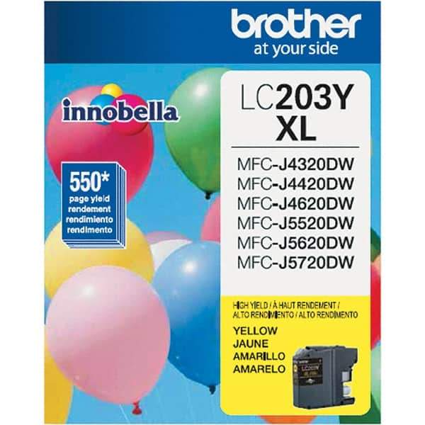 Brother - Yellow Ink Cartridge - Use with Brother MFC-J460DW, J480DW, J485DW, J680DW, J880DW, J885DW, J4320DW, J4420DW, J4620DW, J5520DW, J5620DW, J5720DW - Apex Tool & Supply