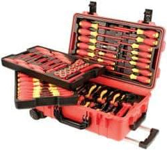 Wiha - 80 Piece Insulated Hand Tool Set - Comes in Molded Rolling Custom Tool Box - Apex Tool & Supply