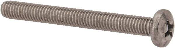 Made in USA - #10-32 UNF, 1-3/4" Length Under Head Phillips Drive Machine Screw - Pan Head, Grade 18-8 Stainless Steel, Uncoated, Without Washer - Apex Tool & Supply
