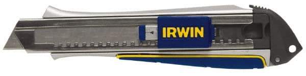 Irwin - Snap Utility Knife - 9mm Blade, Blue & Yellow Handle, 3 Blades Included - Apex Tool & Supply