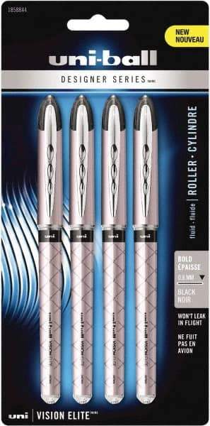 Uni-Ball - Roller Ball 0.8mm Stick Pen - Black - Apex Tool & Supply