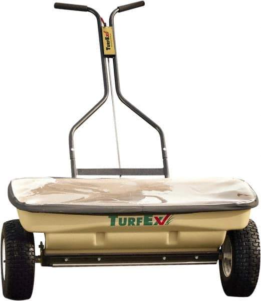 Trynex - 120 Lb Polyethylene Walk Behind Drop Landscape Spreader - 12" Pneumatic Wheels - Apex Tool & Supply