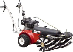 Trynex - 40" Sweeping Width, Single Brush Rotary Sweeper - Self Propelled, Rubber Wheels, Polypropylene Bristles - Apex Tool & Supply