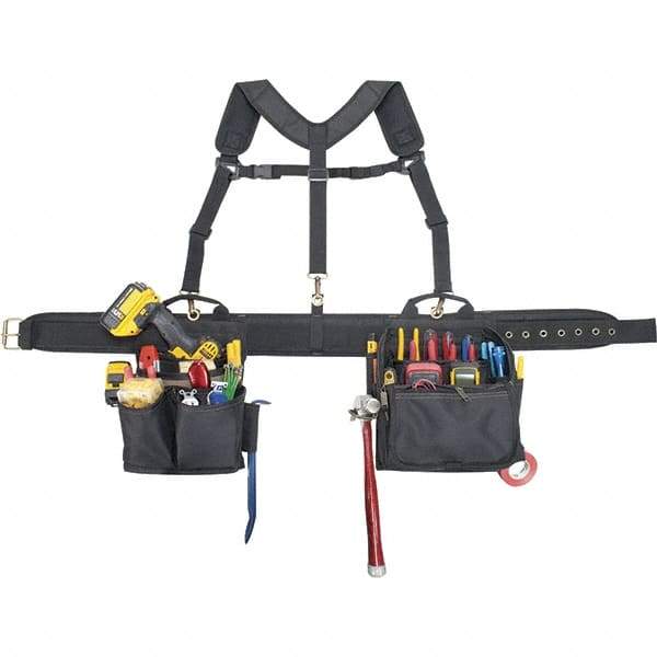 CLC - 28 Pocket Black Ballistic Polyester Combo Tool Bag System - 28" Wide x 6" Deep x 26" High - Apex Tool & Supply