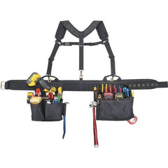 CLC - 28 Pocket Black Ballistic Polyester Combo Tool Bag System - 28" Wide x 6" Deep x 26" High - Apex Tool & Supply
