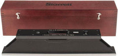 Starrett - 15" Long, 0.0005" Graduation Sensitivity per 10", 2 Vials, Master Precision Level - Cast Iron, 1/64" Base Flatness, 1-5/8" Wide x 3" High - Apex Tool & Supply
