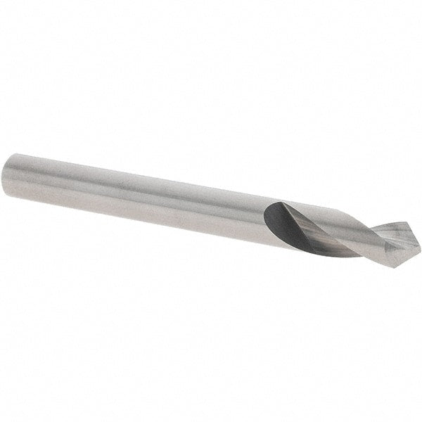 Chicago-Latrobe - 1/4" Body Diam, 90°, 2-1/2" OAL, Solid Carbide Spotting Drill - Apex Tool & Supply
