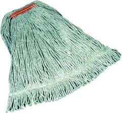 Rubbermaid - 5" Red Head Band, Large Blended Fiber Loop End Mop Head - 4 Ply, Side Loading Connection - Apex Tool & Supply