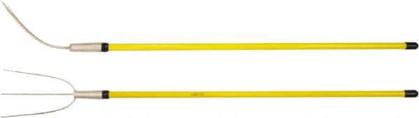 Ampco - Hay Fork with 54" Straight Fiberglass Handle - 7" Blade Width, 3 Tines, 11-1/2" Tine Length - Apex Tool & Supply
