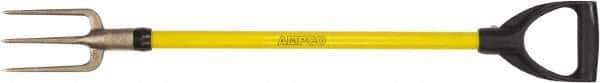 Ampco - Guncotton Fork with 29" Straight Fiberglass Handle - 6" Blade Width, 3 Tines, 9-1/2" Tine Length - Apex Tool & Supply