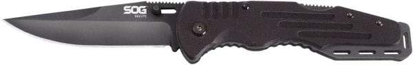 SOG Specialty Knives - 3-5/8" Blade, 8-1/4" OAL, Straight Clip Point Folding Knife - 4-5/8" Closed Length, G-10, 1 Blade, 1 Edge - Apex Tool & Supply