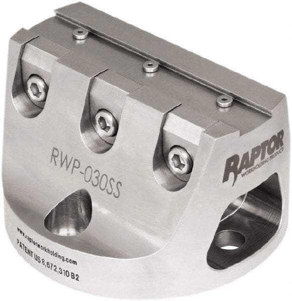 Raptor Workholding - 3/4" Jaw Width, 3" High Dovetail Vise - For Use with 4 & 5 Axis Workholding Systems - Apex Tool & Supply