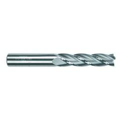 3/8 Dia. x 2-1/2 Overall Length 4-Flute Square End Solid Carbide SE End Mill-Round Shank-Center Cut-TiN - Apex Tool & Supply