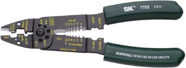 SK - 9-1/2" OAL, 10 AWG Capacity, Cutting Pliers - Vinyl Cushion Handle - Apex Tool & Supply