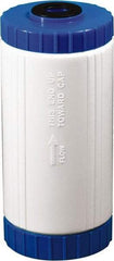 Value Collection - 4-1/2" OD, 10µ, Polypropylene Sediment, Carbon, Taste & Odor Cartridge Filter - 9-3/4" Long, Reduces Dirt, Rust, Tastes & Odors - Apex Tool & Supply