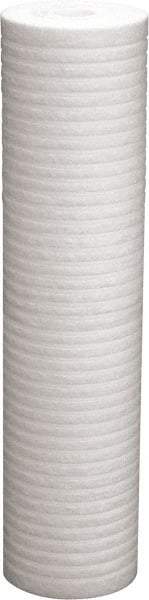Value Collection - 4-3/8" OD, 5µ, Polypropylene Melt Blown-Thermal Bonded Cartridge Filter - 20" Long, Reduces Dirt & Rust - Apex Tool & Supply
