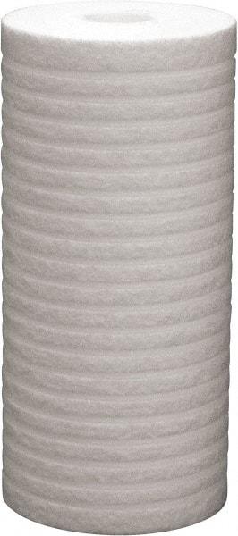 Value Collection - 4-3/8" OD, 5µ, Polypropylene Melt Blown-Thermal Bonded Cartridge Filter - 9-7/8" Long, Reduces Dirt & Rust - Apex Tool & Supply