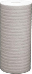 Value Collection - 4-3/8" OD, 5µ, Polypropylene Melt Blown-Thermal Bonded Cartridge Filter - 9-7/8" Long, Reduces Dirt & Rust - Apex Tool & Supply