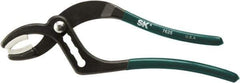 SK - 10" OAL, 2-1/2" Max Capacity, 44mm Jaw Length x 1.44" Jaw Width, 4 Position Soft Jaw Tongue & Groove Pliers - Curved Jaws, Vinyl Handles - Apex Tool & Supply