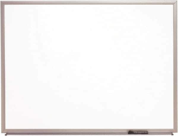 Ability One - 2" High x 24" Wide Porcelain on Steel Magnetic Marker Board with Wood Frame - Porcelain, 36" Deep - Apex Tool & Supply