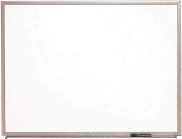 Ability One - 2" High x 37" Wide Porcelain on Steel Magnetic Marker Board with Wood Frame - Porcelain, 52" Deep - Apex Tool & Supply