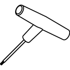 Kennametal - 4mm Hex Drive, T Handle Driver for Indexable Tools - Standard HP Series - Apex Tool & Supply