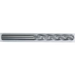 1/4" Dia. - 4" OAL - Solid CBD - Bright - Ball Nose SE EM - 4 FL - Apex Tool & Supply