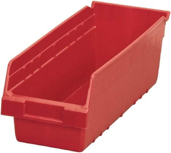 Akro-Mils - 17-7/8" Deep, Red Polymer Hopper Shelf Bin - 6" High x 6-5/8" Wide x 17-7/8" Long - Apex Tool & Supply