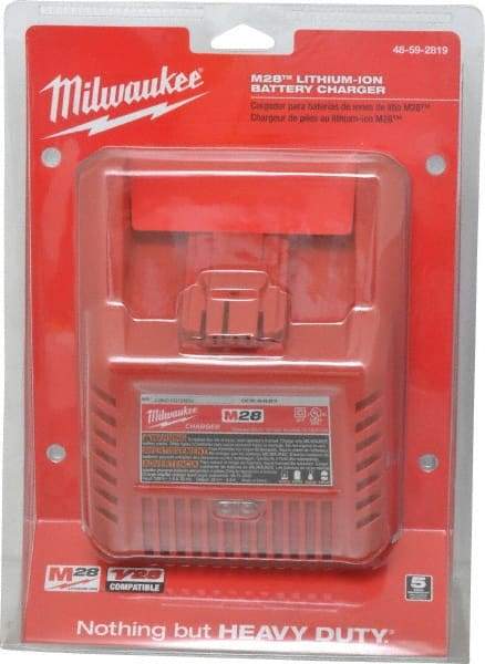 Milwaukee Tool - 28 Volt, 1 Battery Lithium-Ion Power Tool Charger - 1 hr to Charge - Apex Tool & Supply